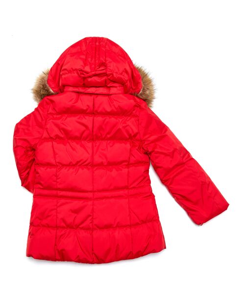 Veste de ski fausse fourrure rouge