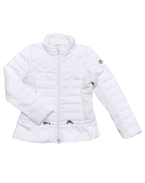 Veste fine matelassée et côtelée blanche