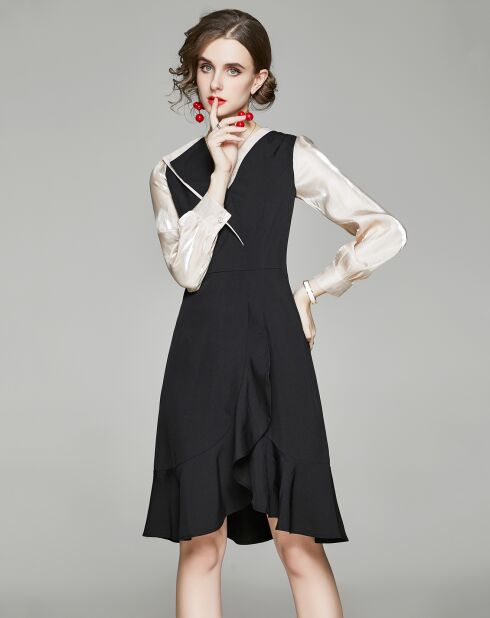 Robe Natalia noir/champagne