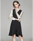 Robe Natalia noir/champagne