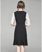 Robe Natalia noir/champagne