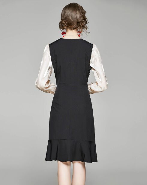 Robe Natalia noir/champagne