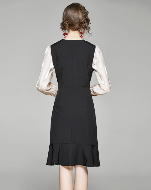 Robe Natalia noir/champagne