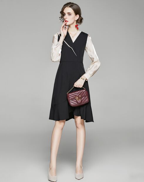 Robe Natalia noir/champagne