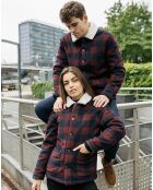Veste en Laine mélangée Lorge à carreaux bordeaux