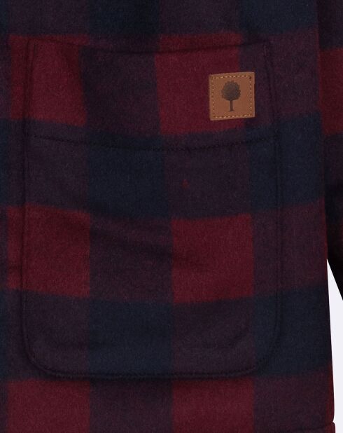Veste en Laine mélangée Lorge à carreaux bordeaux