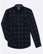 Chemise Cerisy à carreaux bleu/vert