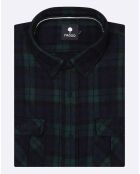 Chemise Cerisy à carreaux bleu/vert