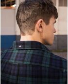 Chemise Cerisy à carreaux bleu/vert