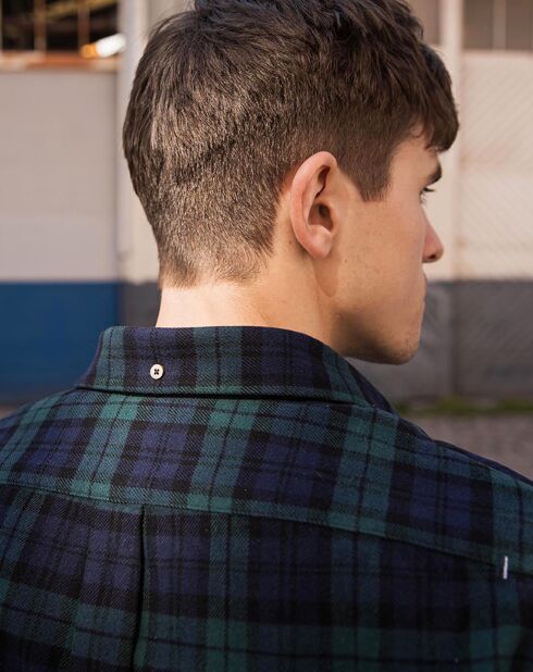 Chemise Cerisy à carreaux bleu/vert