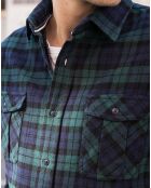 Chemise Cerisy à carreaux bleu/vert