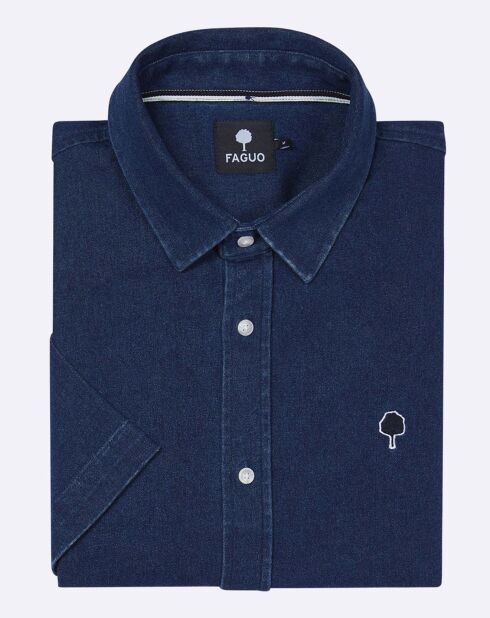 Chemise droite Vallon marine