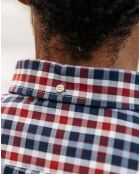 Chemise droite à carreaux Onca bleu/blanc/rouge