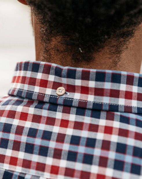 Chemise droite à carreaux Onca bleu/blanc/rouge