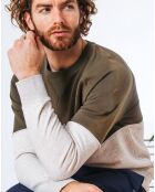 Sweat Arrou kaki/beige