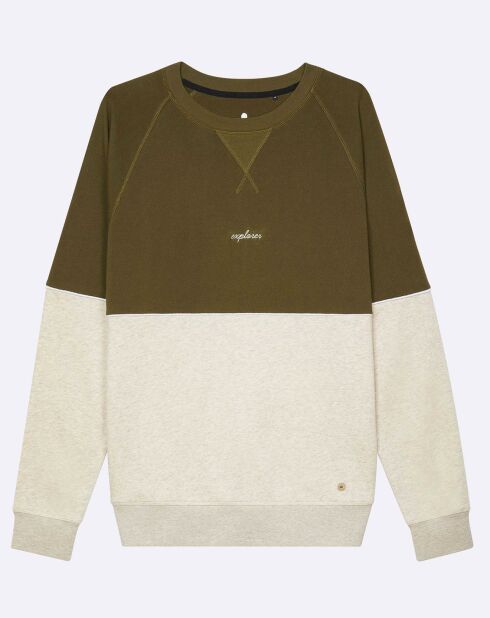 Sweat Arrou kaki/beige