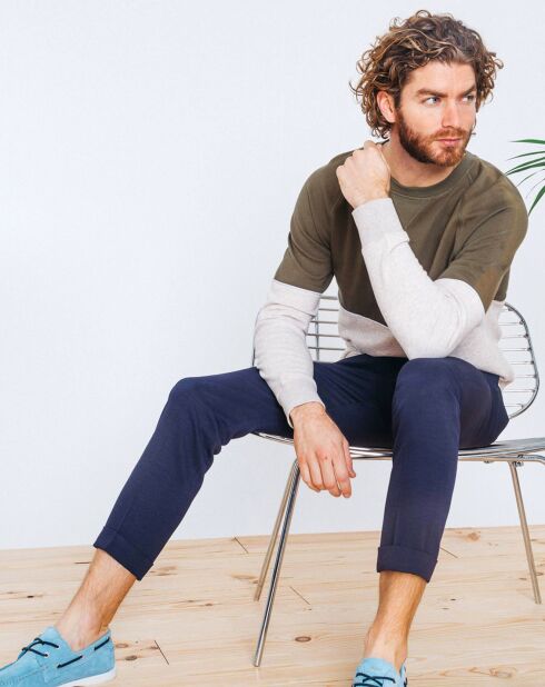 Sweat Arrou kaki/beige