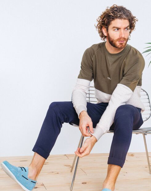 Sweat Arrou kaki/beige