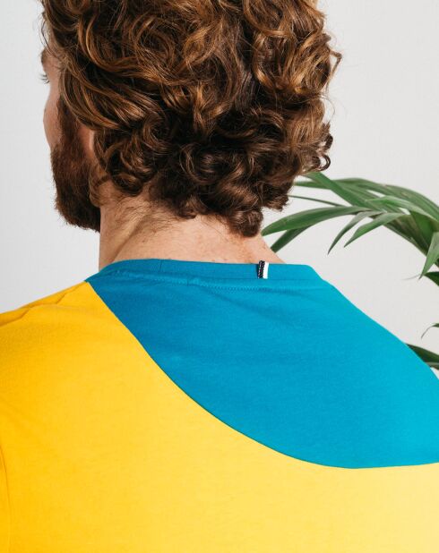 T-Shirt Plesse bleu/jaune