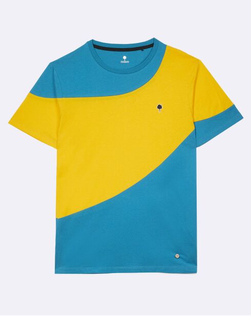 T-Shirt Plesse bleu/jaune