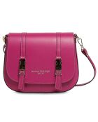 Paarse Tex leren schoudertas - 25x9x19 cm