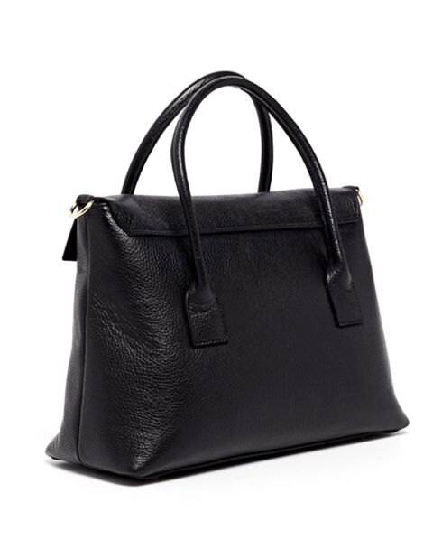 Sac à main en Cuir Amy noir - 31.5 x23.5x13 cm