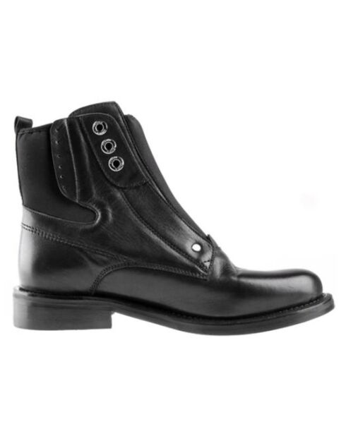 Boots en Cuir Saya noires