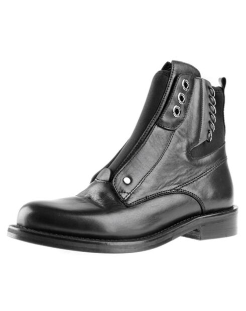 Boots en Cuir Saya noires