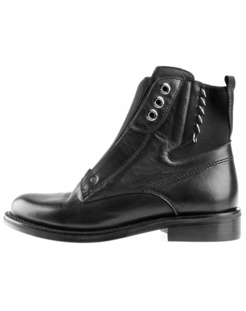 Boots en Cuir Saya noires