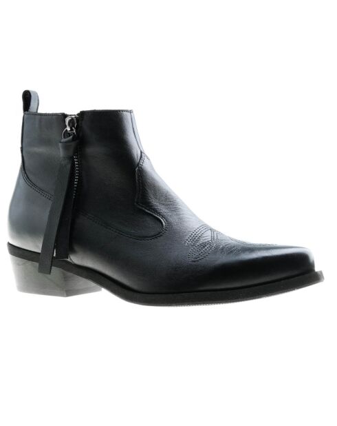 Santiags en Cuir Koko noires - Talon 3 cm
