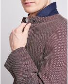 Veste Jacquard Losanges bordeaux