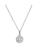 Pendentif Merveilleux or blanc