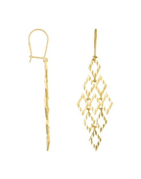 Boucles D'Oreilles Crazy or jaune