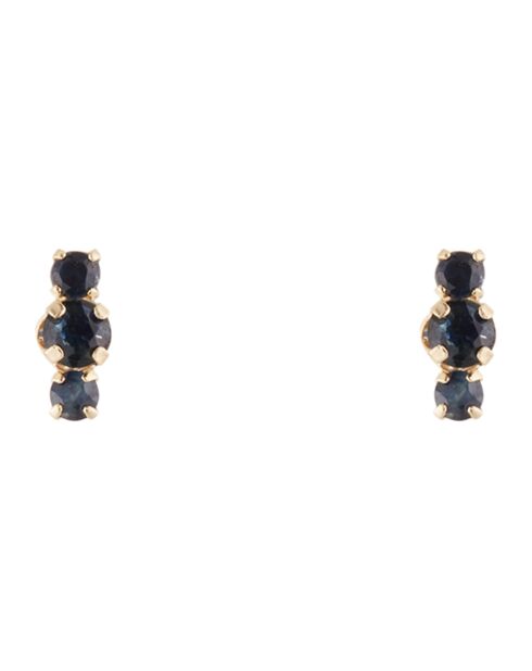 Boucles d'oreilles Saphirs Eblouissants 0.42 ct  or jaune