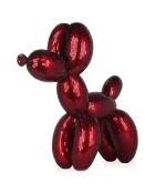 Sculpture Chien ballon rouge - 60x63x23 cm