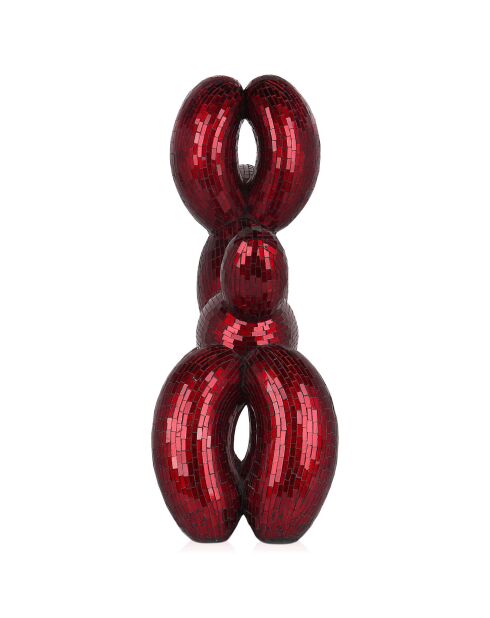 Sculpture Chien ballon rouge - 60x63x23 cm