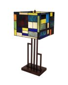 Lampe façon Tiffany multicolour landscape multicolore - 60x28x28 cm