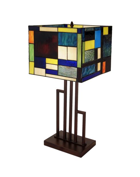 Lampe façon Tiffany multicolour landscape multicolore - 60x28x28 cm