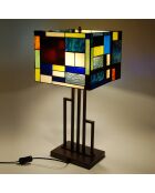 Lampe façon Tiffany multicolour landscape multicolore - 60x28x28 cm