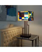 Lampe façon Tiffany multicolour landscape multicolore - 60x28x28 cm