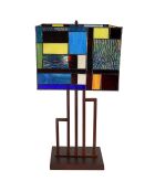 Lampe façon Tiffany multicolour landscape multicolore - 60x28x28 cm