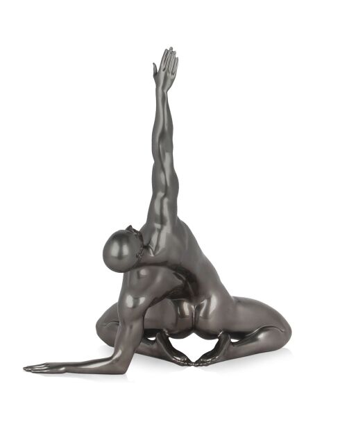 Grande sculpture en résine Invocation noire - 55x46x27 cm