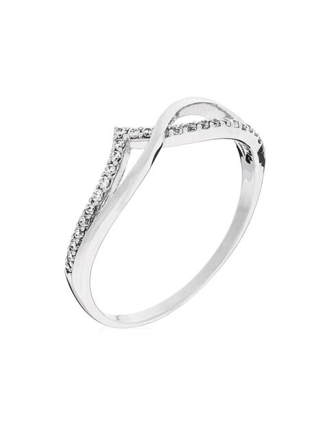 Bague Envol or blanc