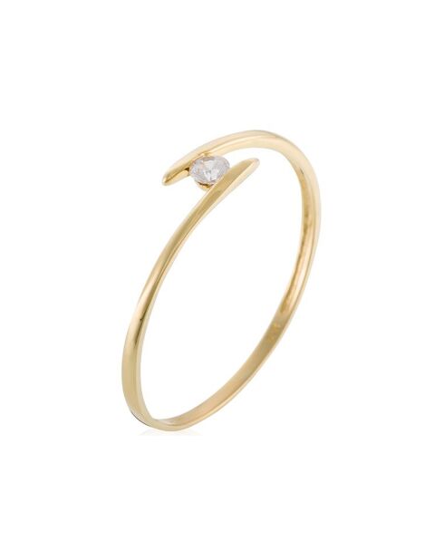 Arc Zirconring 0,06 Karat Gelbgold
