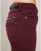 Jean Droit zip violet