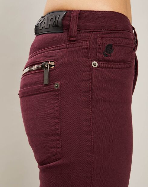 Jean Droit zip violet