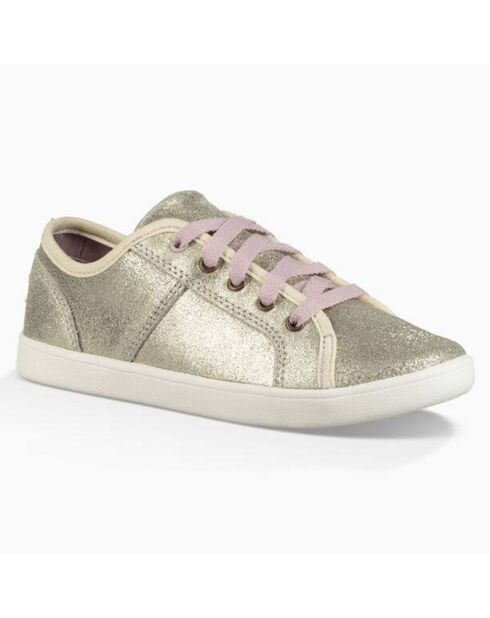 Sneakers en Cuir métallisé Irvin dorées