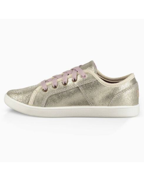 Sneakers en Cuir métallisé Irvin dorées