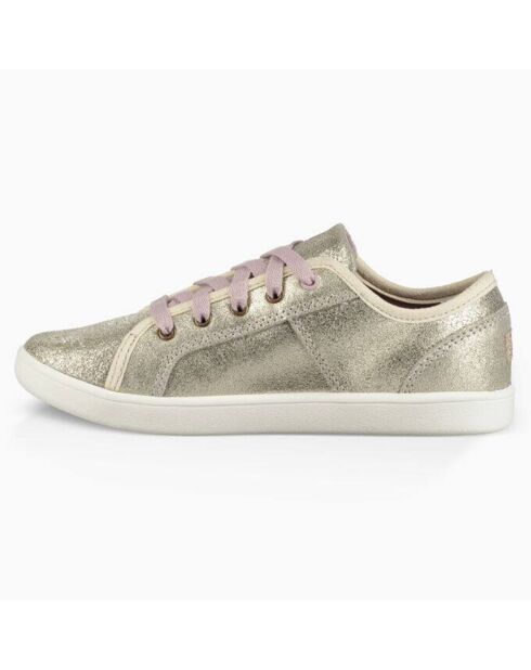 Sneakers en Cuir métallisé Irvin dorées