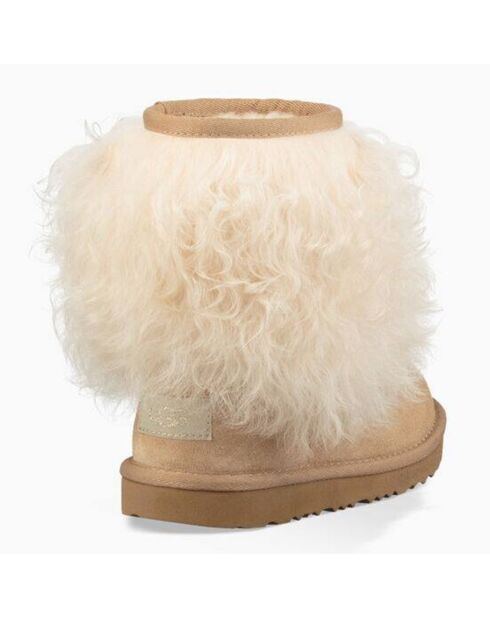 Boots fourrées Laine en Velours de Cuir & Fourrure Classic Short II Fluff naturel